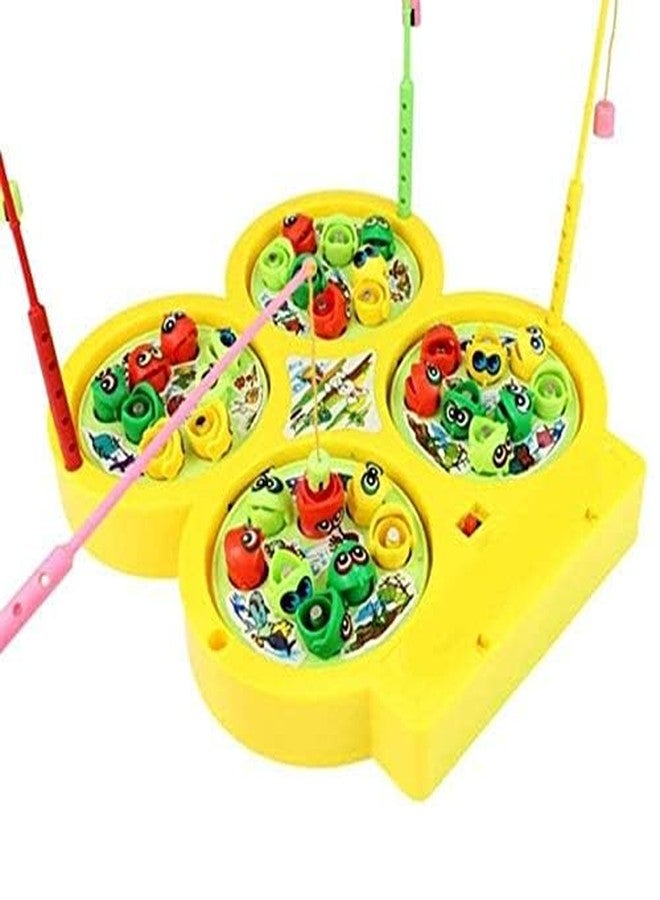 WAKTORO Fish Catching Game with Sound, Include 32 Pieces Fishes and 4 Fishing Rod, Musical Fishing Games for Kids (Colors as per Stock) - Image 2
